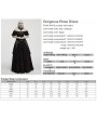 Punk Rave Black and Red Gorgeous Rose Sequin Beaded Gothic Party Dress