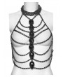 Punk Rave Black Gothic Punk Skeleton Body Chain Harness