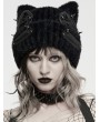 Punk Rave Black Gothic Punk Cat Ear Futuristic Hat