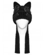 Punk Rave Black Gothic Punk Cat Ear Futuristic Hat