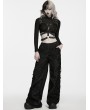 Punk Rave Black Gothic Punk Rivet Buckle Wrap Harness