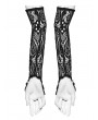 Punk Rave Black Gothic Crystal Beaded Lace Gloves