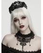 Punk Rave Black Crystal Glamorous Gothic Lace Choker
