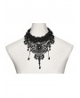 Punk Rave Black Crystal Glamorous Gothic Lace Choker