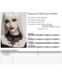 Punk Rave Black and Red Crystal Glamorous Gothic Lace Choker
