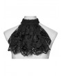 Punk Rave Black Retro Gothic Floral Lace Collar