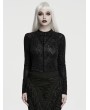 Punk Rave Black Rose Printed Gothic Base T-Shirt for Women