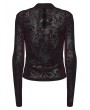 Punk Rave Red Rose Printed Gothic Base T-Shirt for Women