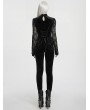 Punk Rave Black Gothic Gorgeous Embossed Velvet Shirt for Women