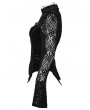 Punk Rave Black Gothic Gorgeous Embossed Velvet Shirt for Women