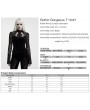 Punk Rave Black Gothic Gorgeous Embossed Velvet Shirt for Women