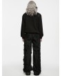 Punk Rave Black Gothic Punk Handsome Stand Collar Sweatshirt for Women