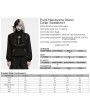 Punk Rave Black Gothic Punk Handsome Stand Collar Sweatshirt for Women
