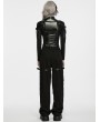 Punk Rave Black Gothic Punk Dark Functional Crop Top for Women