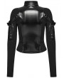 Punk Rave Black Gothic Punk Dark Functional Crop Top for Women