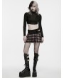 Punk Rave Black Gothic Wasteland Cropped T-Shirt for Women