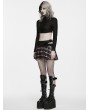 Punk Rave Black Gothic Wasteland Cropped T-Shirt for Women