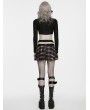Punk Rave Black Gothic Wasteland Cropped T-Shirt for Women
