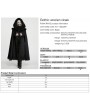 Punk Rave Black Gothic Plush Trim Woolen Hooded Cloak for Women