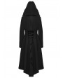Punk Rave Black Elegant Gothic Fur Hood Coat for Women