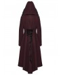Punk Rave Red Elegant Gothic Fur Hood Coat for Women