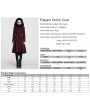 Punk Rave Red Elegant Gothic Fur Hood Coat for Women