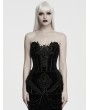 Punk Rave Black Gorgeous Gothic Lace Applique Corset Top for Women
