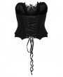 Punk Rave Black Gorgeous Gothic Lace Applique Corset Top for Women