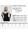 Punk Rave Black Gorgeous Gothic Lace Applique Corset Top for Women