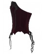 Punk Rave Red and Black Gorgeous Gothic Lace Applique Corset Top for Women