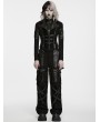 Punk Rave Black Gothic Punk Functional Plush Vest for Women