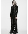 Punk Rave Black Gothic Punk Functional Plush Vest for Women