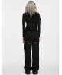 Punk Rave Black Gothic Punk Functional Plush Vest for Women