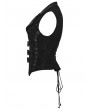 Punk Rave Black Gothic Punk Functional Plush Vest for Women