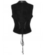 Punk Rave Black Gothic Punk Functional Plush Vest for Women