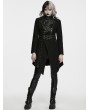 Punk Rave Black Gothic Punk Asymmetrical Lapel Jacket for Women