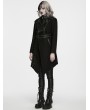 Punk Rave Black Gothic Punk Asymmetrical Lapel Jacket for Women
