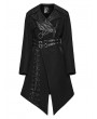 Punk Rave Black Gothic Punk Asymmetrical Lapel Jacket for Women