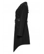 Punk Rave Black Gothic Punk Asymmetrical Lapel Jacket for Women