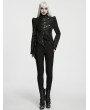 Punk Rave Black Gothic Gorgeous Asymmetric Layered Coat for Women