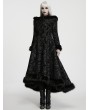 Punk Rave Black Gothic Elegant Vintage Stand Collar Jacket for Women
