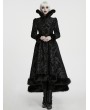 Punk Rave Black Gothic Elegant Vintage Stand Collar Jacket for Women
