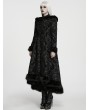 Punk Rave Black Gothic Elegant Vintage Stand Collar Jacket for Women