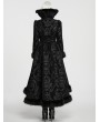 Punk Rave Black Gothic Elegant Vintage Stand Collar Jacket for Women