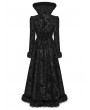 Punk Rave Black Gothic Elegant Vintage Stand Collar Jacket for Women