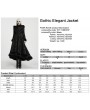 Punk Rave Black Gothic Elegant Vintage Stand Collar Jacket for Women
