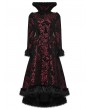 Punk Rave Red and Black Gothic Elegant Vintage Stand Collar Jacket for Women