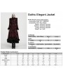 Punk Rave Red and Black Gothic Elegant Vintage Stand Collar Jacket for Women