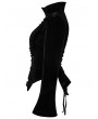 Punk Rave Black Gothic Dark Lace Velvet Coat for Women
