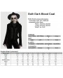Punk Rave Black Gothic Dark Lace Velvet Coat for Women